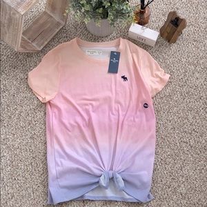 Short sleeve ombré shirt